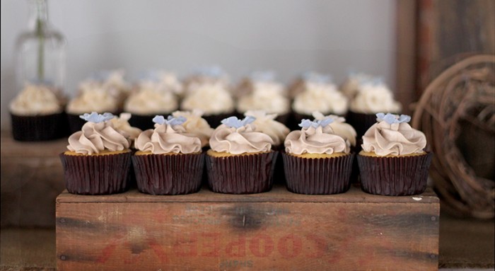 The Couture Cakery -  Cupcake wedding at the Ribbon Mill