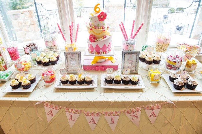 The Couture Cakery - Alaina's 6th birthday sweet's table and cake