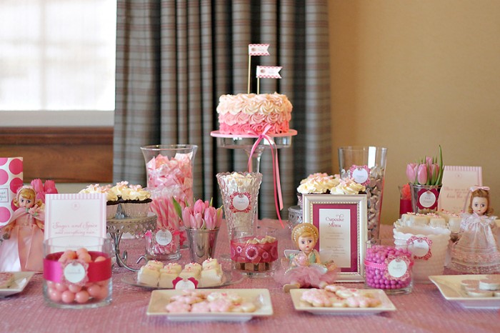 Pink Baby Shower Candy Buffet