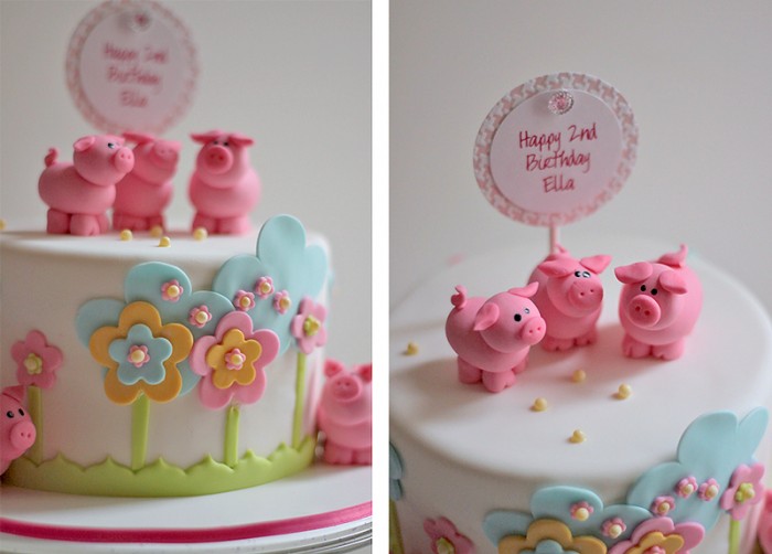 The Couture Cakery - piggie birthday cake