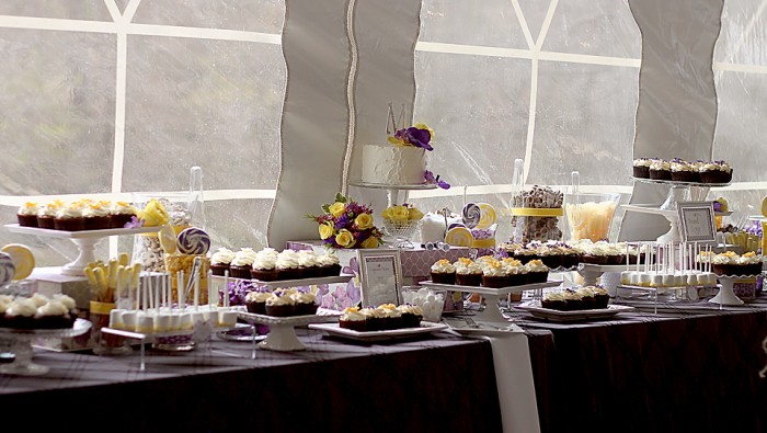 The Couture Cakery - Wedding dessert table Moonstone Manor