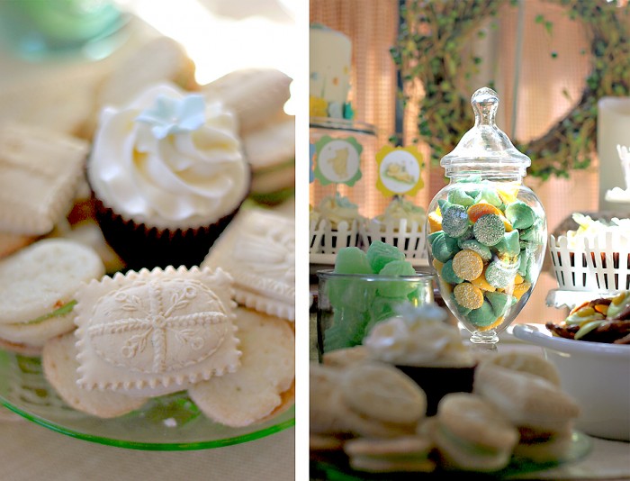 The Couture Cakery - Baby Shower cake, cupcakes and dessert table