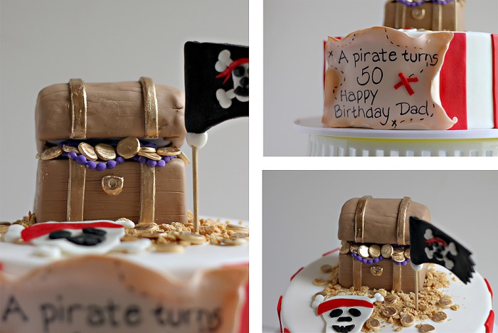 The Couture Cakery - A Pirate Turns 50 Birthday Cake