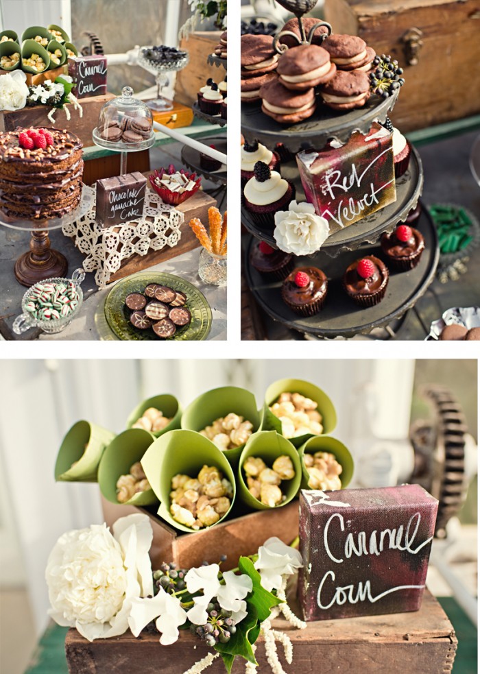 The Couture Cakery - Greenhouse Sweet table. Photo by Swoon Over it.