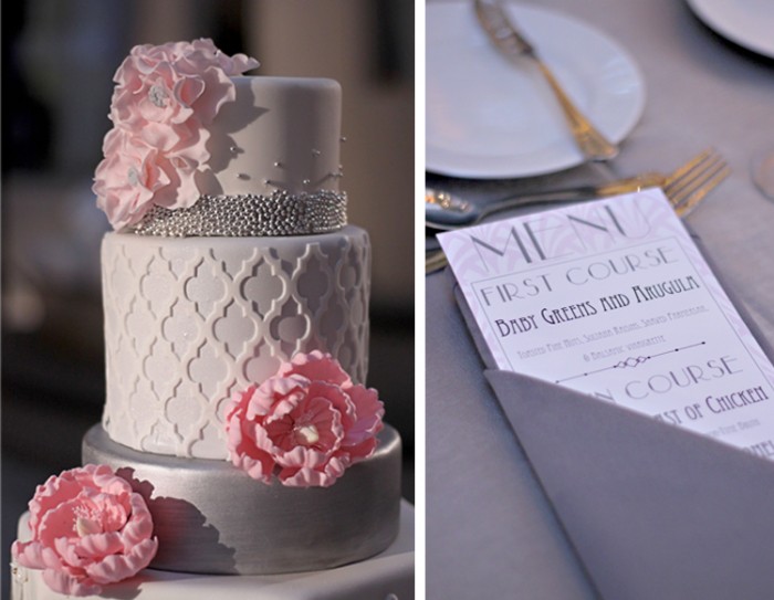 The Couture Cakery - Art Deco, quatrefol wedding cake
