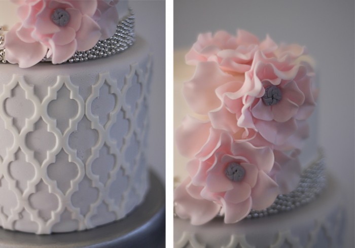 The Couture Cakery - Art Deco, quatrefol wedding cake
